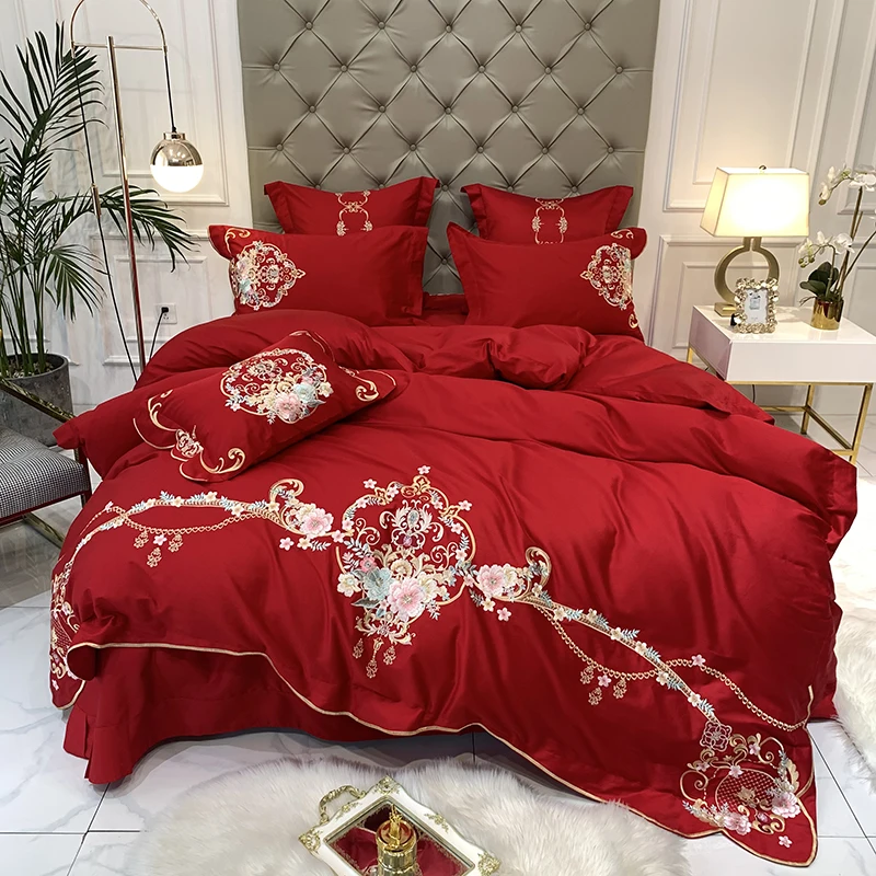 Роскошный свадебный комплект постельного белья 1920-х из египетского хлопка красного Европейского дворца с цветочной вышивкой пододеяльник ...
Роскошный свадебный комплект постельного белья 1920-х из египетского хлопка красного Европейского дворца с цветочной вышивкой пододеяльник ...