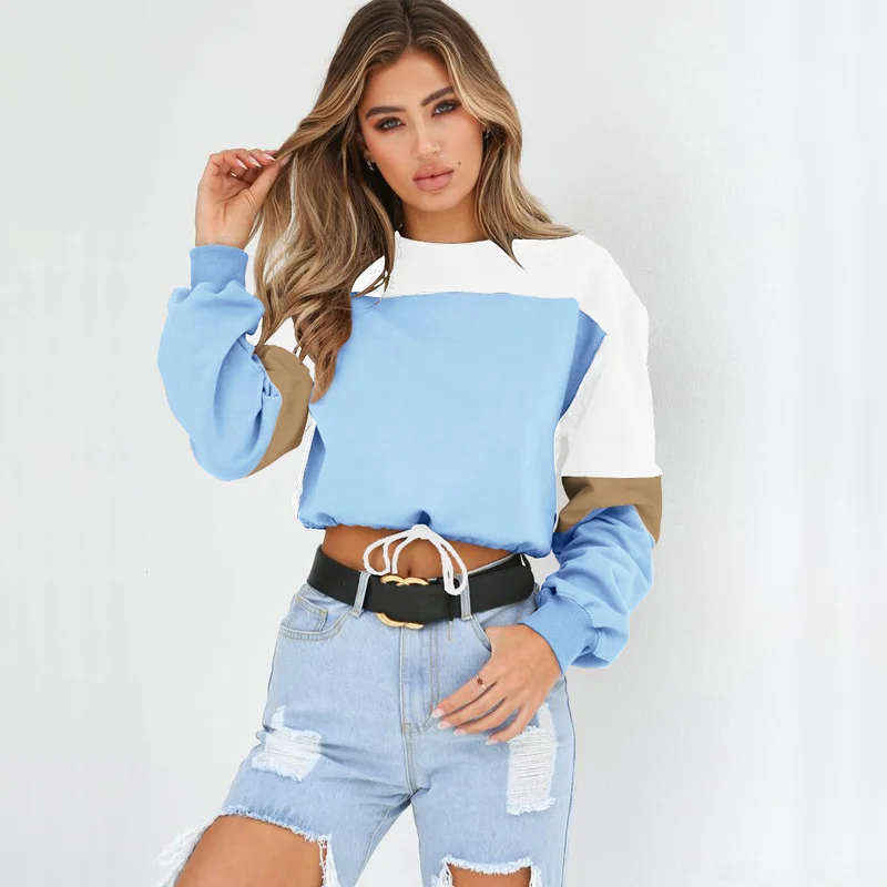 2019 Autumn and Winter Women's Clothing Spliced Round Neck Full Sleeve Loose Type Solid Color Stitching Size S To XL Female Wear
2019 Autumn and Winter Women's Clothing Spliced Round Neck Full Sleeve Loose Type Solid Color Stitching Size S To XL Female Wear