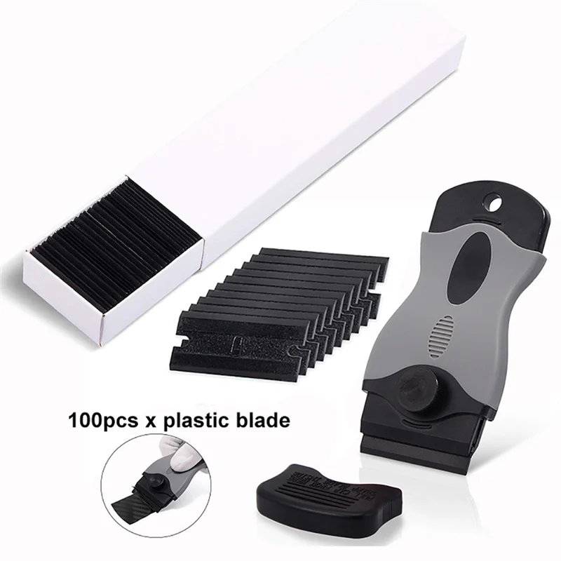 10PCS/100PCS Blcak Razor Blade Wrap Sticker Razor Scraper Ceramic Glass Car Window Glue Cleaner Squeegee Remover Tool Accessorie 
10PCS/100PCS Blcak Razor Blade Wrap Sticker Razor Scraper Ceramic Glass Car Window Glue Cleaner Squeegee Remover Tool Accessorie