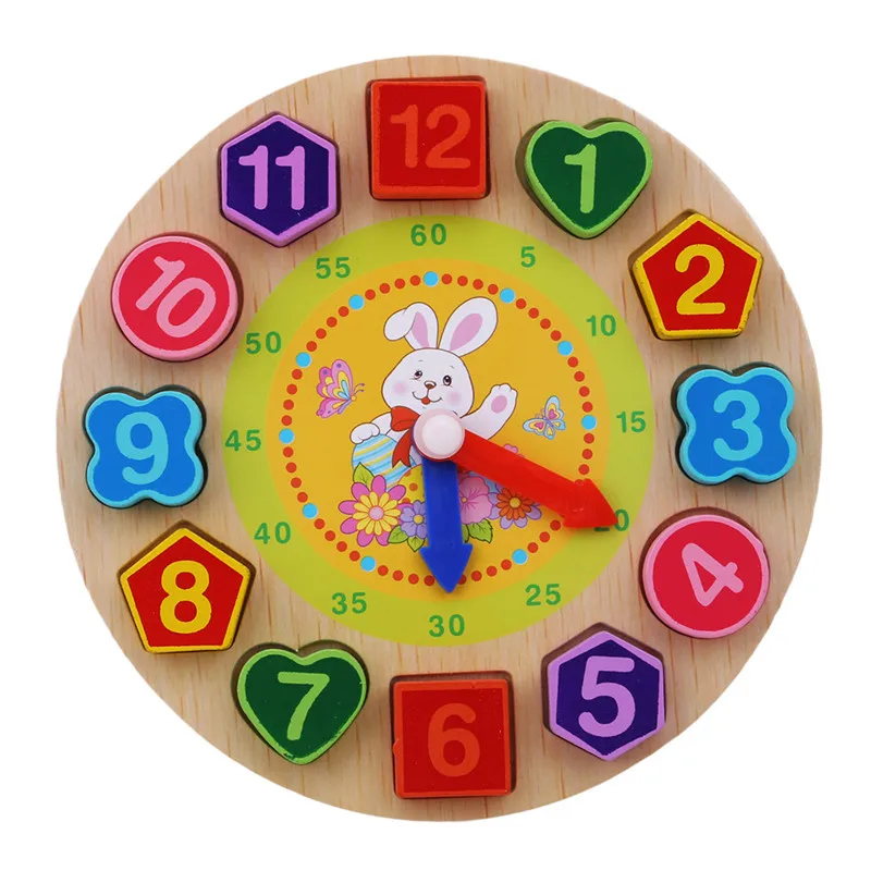 Игрушки Танграм деревянная головоломка для детей когнитивные цифровые часы