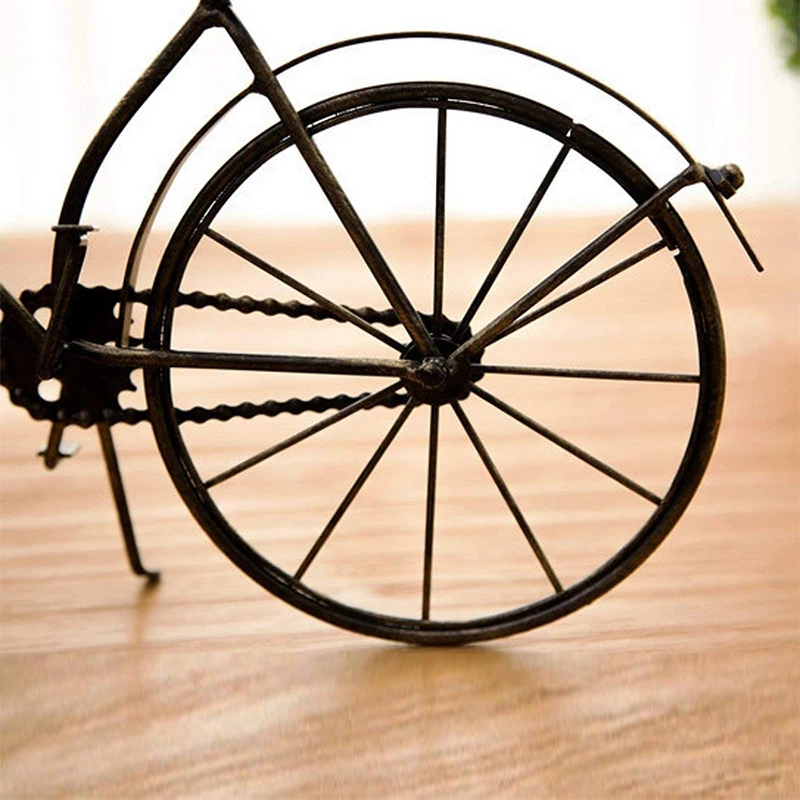 Vintage Iron Bicycle Type Table Clock Classic Non-Ticking Silent Retro Decorative Bike For Living Room Study Cafe Bar | Дом и