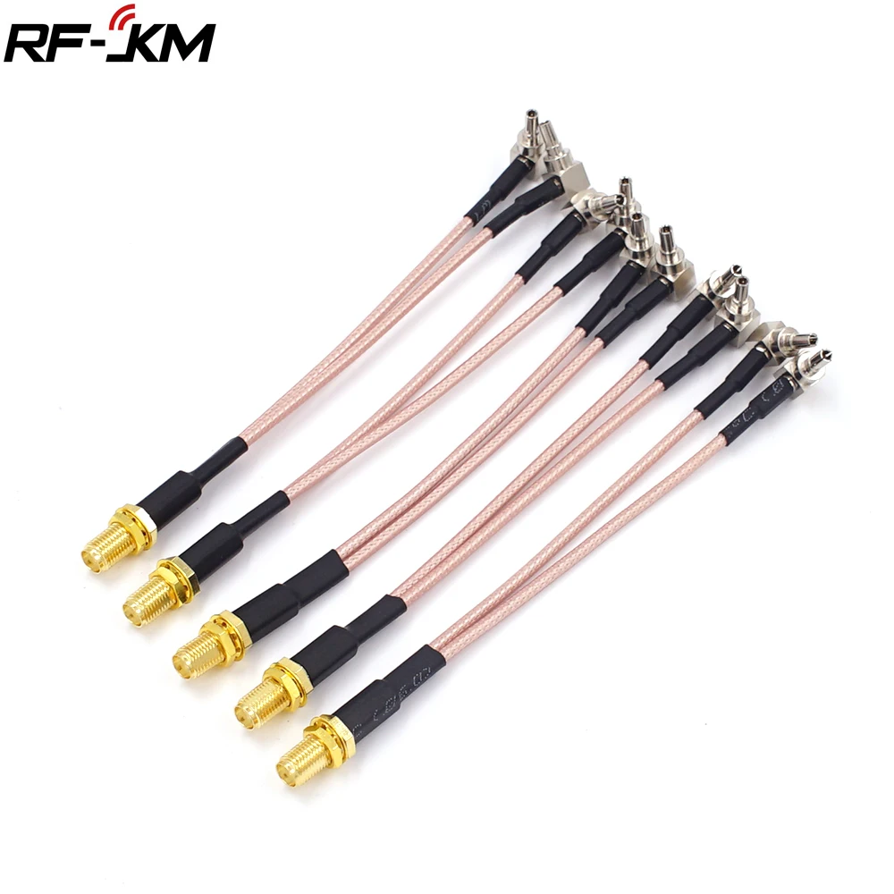 5pcs Y Type cable SMA Female to 2*CRC9 Right Angle Connector RG316 Pigtail Cable 15cm
5pcs Y Type cable SMA Female to 2*CRC9 Right Angle Connector RG316 Pigtail Cable 15cm