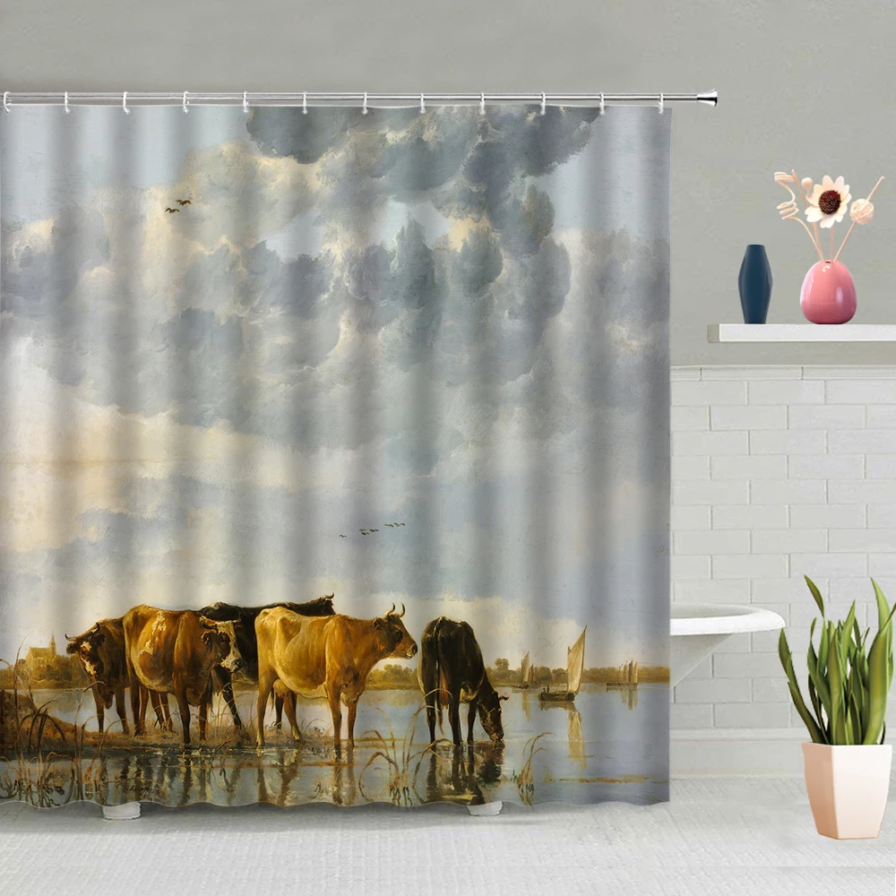 Animals Shower Curtain Horse Cow Sheep Pig Chicken Elephant Polar Bear Hippo Tiger Giraffe Zebra Parrot Rabbit Grassland Pattern
Animals Shower Curtain Horse Cow Sheep Pig Chicken Elephant Polar Bear Hippo Tiger Giraffe Zebra Parrot Rabbit Grassland Pattern