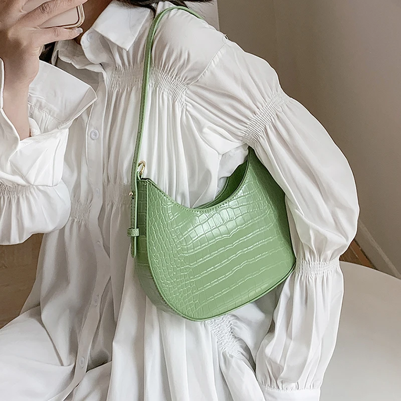 Stone Pattern Half-Moon Design Small PU Leather Crossbody Bags For Women 2021 Simple Ladies Chain Trend Armpit Shoulder Handbags
Stone Pattern Half-Moon Design Small PU Leather Crossbody Bags For Women 2021 Simple Ladies Chain Trend Armpit Shoulder Handbags