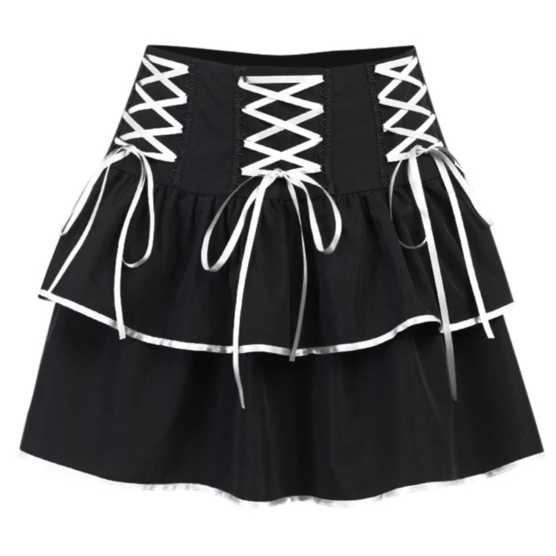 Women Goth Punk High Waist Pleated Crisscross Bandage Lolita A-Line Mini Skirt
Women Goth Punk High Waist Pleated Crisscross Bandage Lolita A-Line Mini Skirt