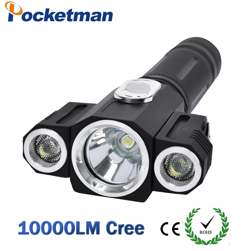 Powerful 3 LEDs Rotating Flashlight USB Rechargeable Zoom Torch T6 5 Modes Hand Lamp 18650 Battery Flash Light Use For Camping
Powerful 3 LEDs Rotating Flashlight USB Rechargeable Zoom Torch T6 5 Modes Hand Lamp 18650 Battery Flash Light Use For Camping