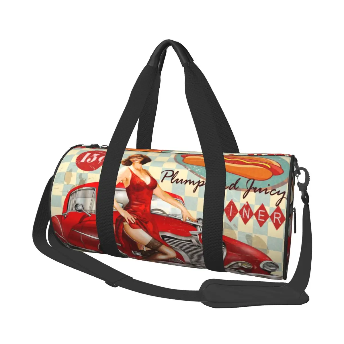 Travel Bag Luggage Duffle Bag Vintage Hot Dog Poster Leisure Handbag Shoulder Bag Overnight Weekend Bag
Travel Bag Luggage Duffle Bag Vintage Hot Dog Poster Leisure Handbag Shoulder Bag Overnight Weekend Bag