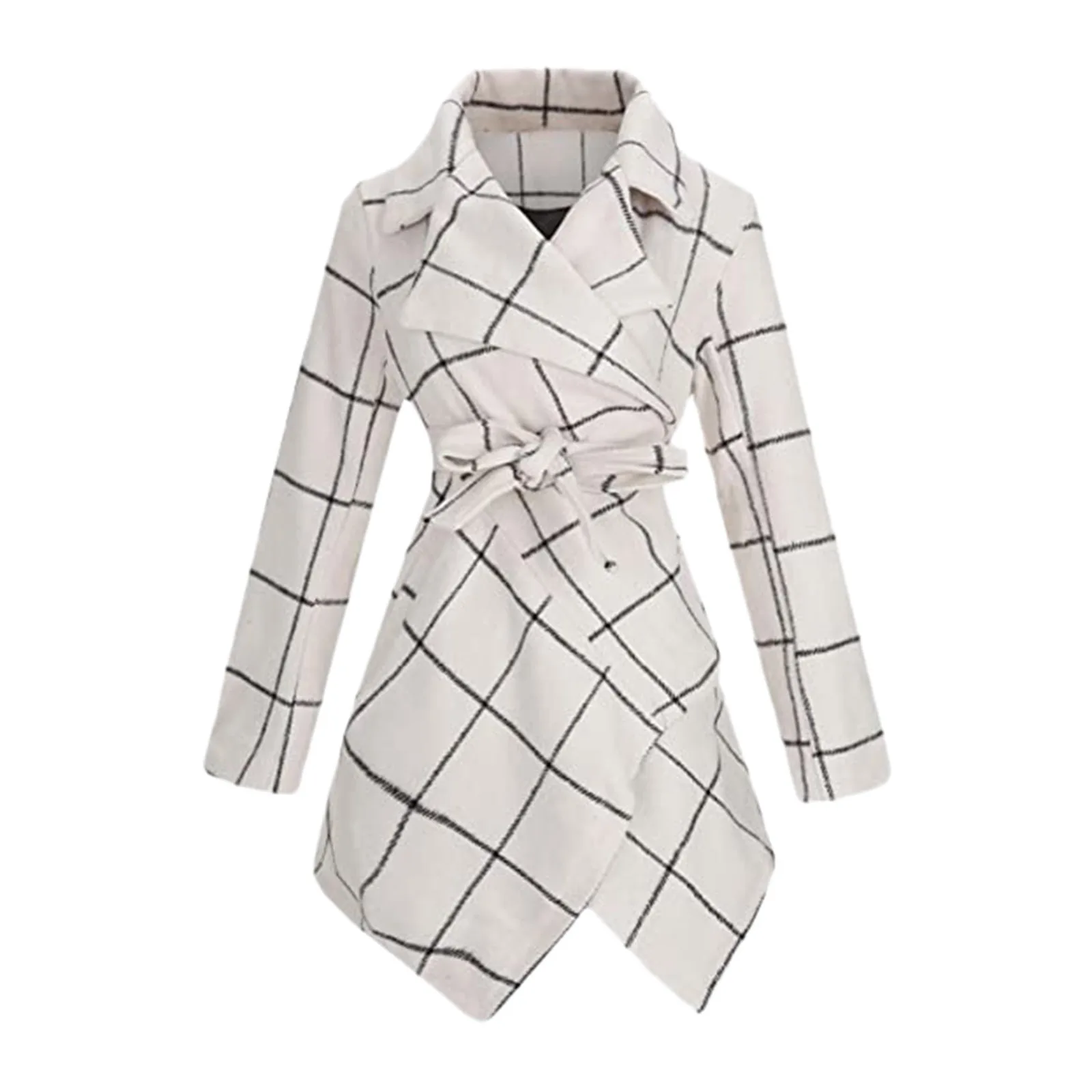 Fashion Women Turn Down Collar Coat Ladies Asymmetric Hem Wrap Coat Casual Striped Print Jackets Windbreaker Belted Jacket 2020
Fashion Women Turn Down Collar Coat Ladies Asymmetric Hem Wrap Coat Casual Striped Print Jackets Windbreaker Belted Jacket 2020
