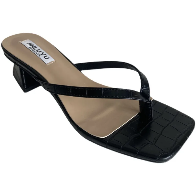 Shoes Woman's Slippers Slides Rubber Flip Flops Thin Heels Low Fashion Square Toe 2021 Hawaiian Summer Luxury Rome Basic PU Fabr
Shoes Woman's Slippers Slides Rubber Flip Flops Thin Heels Low Fashion Square Toe 2021 Hawaiian Summer Luxury Rome Basic PU Fabr