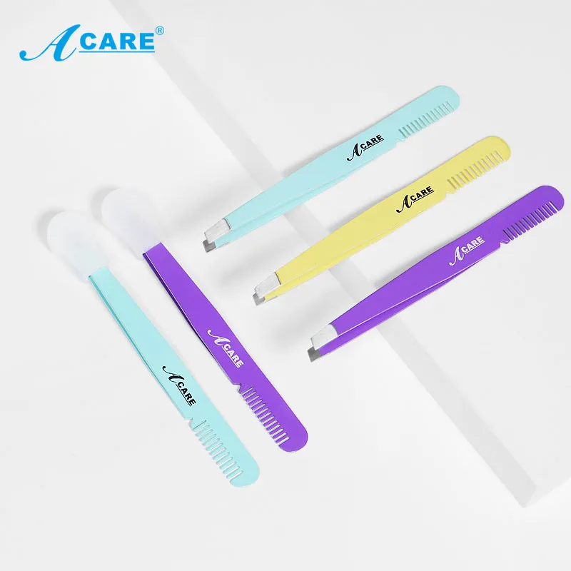 Eyebrow Tweezer With Comb Double Use Stainless Steel Brush Slant Metal Eyelash Extension Nipper For Hair Removal Face Beauty
Eyebrow Tweezer With Comb Double Use Stainless Steel Brush Slant Metal Eyelash Extension Nipper For Hair Removal Face Beauty