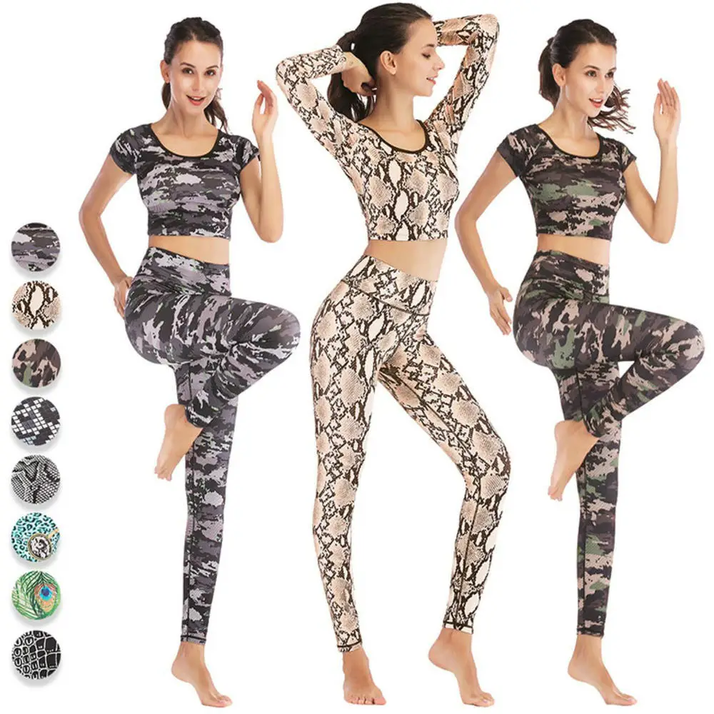 2021 NEW Women Yoga set 2 Piece camouflage Outfits for Women Training Leggings Sport Women Fitness Tracksuit Female Sportswear
2021 NEW Women Yoga set 2 Piece camouflage Outfits for Women Training Leggings Sport Women Fitness Tracksuit Female Sportswear