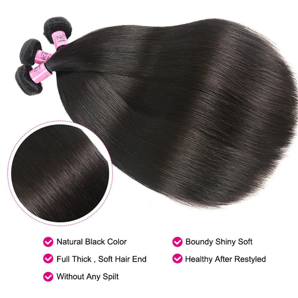 Unice Hair Indian Straight Hair 3 Bundles With Closure Natural Color 100% Human Hair Weaves With Lace Closure Remy Hair Weave
Unice Hair Indian Straight Hair 3 Bundles With Closure Natural Color 100% Human Hair Weaves With Lace Closure Remy Hair Weave