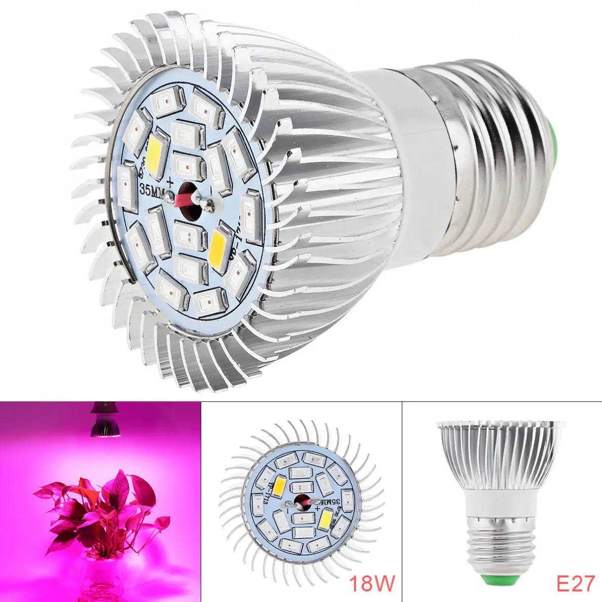 18W 18 LEDs Plant Fill Grow Light Full Spectrum Band Red 11 Blue 3 + Warm 1 White 1 + Infrared 1 UV 1 for Grow Tent / Bonsai
18W 18 LEDs Plant Fill Grow Light Full Spectrum Band Red 11 Blue 3 + Warm 1 White 1 + Infrared 1 UV 1 for Grow Tent / Bonsai
