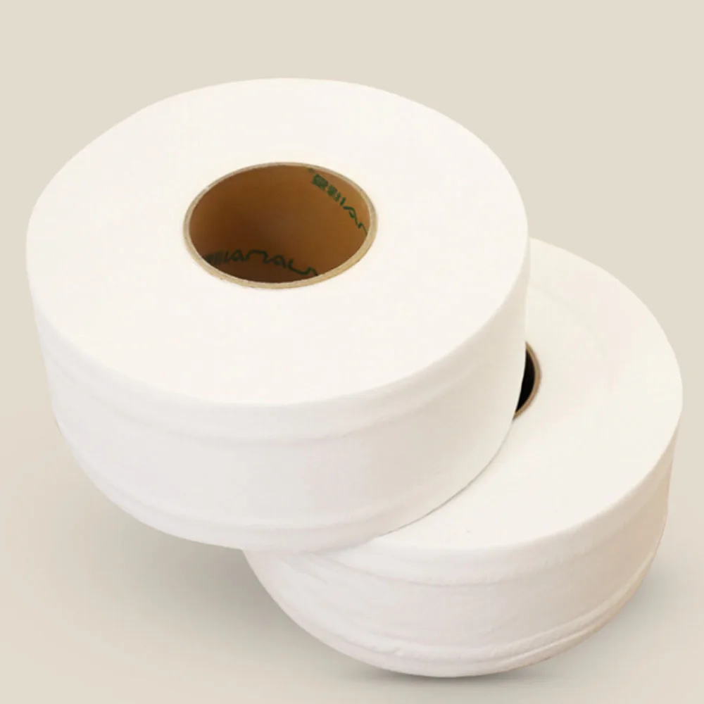 

2 рулона высококачественной туалетной бумаги Jumbo Roll 3-слойная натуральная древесина мягкая туалетная бумага целлюлоза домашняя рулонная бу...