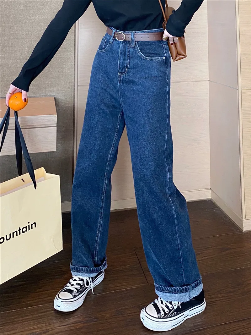 High Waist Jeans for Women Spring and Autumn Straight High-Looking Slimming Wide-Leg Pants Spring 2021new Drape Mop Pants
High Waist Jeans for Women Spring and Autumn Straight High-Looking Slimming Wide-Leg Pants Spring 2021new Drape Mop Pants