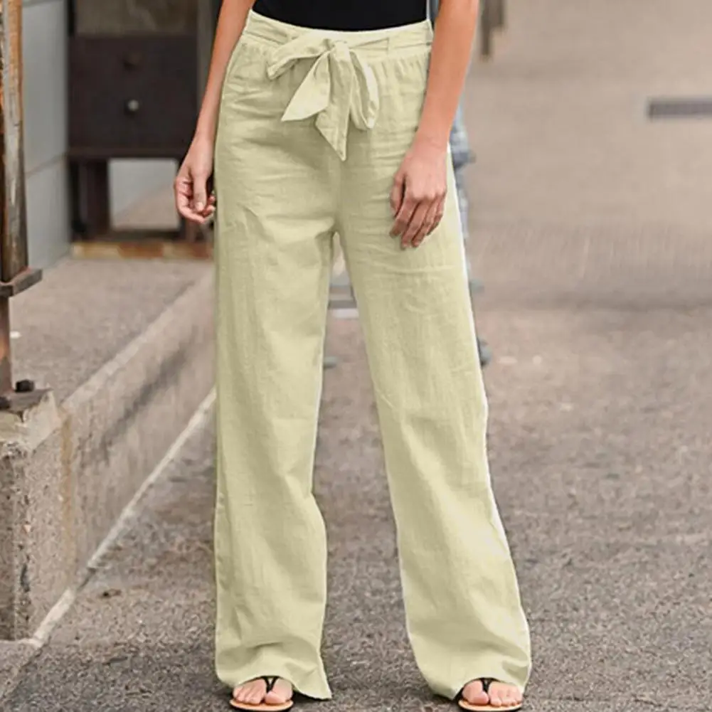 Women Elastic Waist Solid Color Trousers Thin Straight Wide Leg Belt Long Pants Ladies Quick Drying All-matched Bottoms Clothing
Women Elastic Waist Solid Color Trousers Thin Straight Wide Leg Belt Long Pants Ladies Quick Drying All-matched Bottoms Clothing