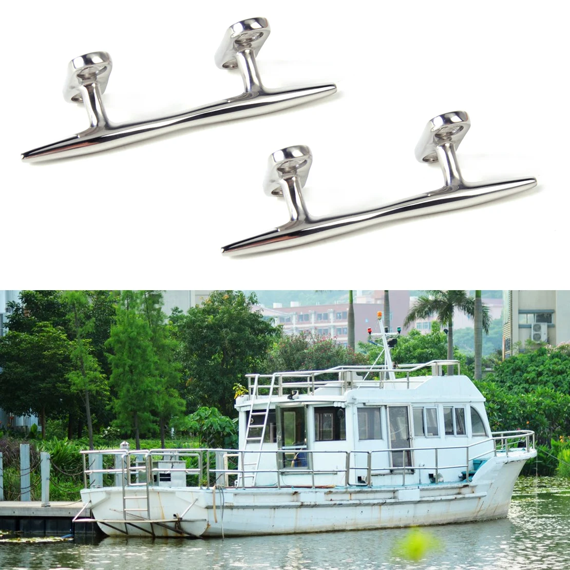 2PCS Stainless Steel Dock Deck Line Rope Cleat Tie Boat Yacht Marine Hardware Latch Accessorie
2PCS Stainless Steel Dock Deck Line Rope Cleat Tie Boat Yacht Marine Hardware Latch Accessorie