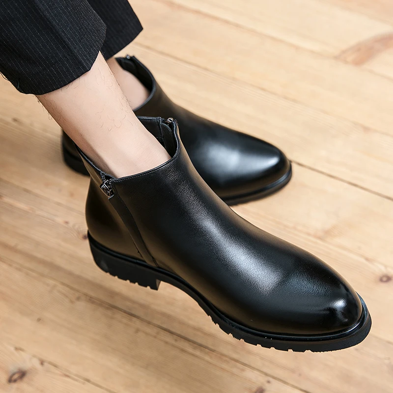 Fashion Shoe Office Chelsea Mens Boots Leather Casual Shoes for Men Loafers Moccasins Comfortable Slip on Business Ankle Boots
Fashion Shoe Office Chelsea Mens Boots Leather Casual Shoes for Men Loafers Moccasins Comfortable Slip on Business Ankle Boots