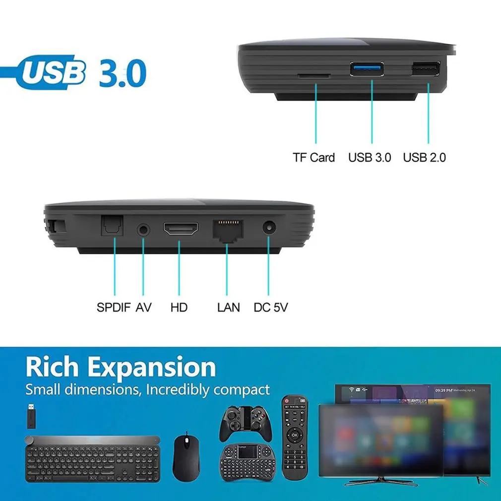 BOX Smart HD 8K WIFI+ Wireless Network Player 4+32G Memory Media Player Box Easy To Install Smart TV Box For HK1
BOX Smart HD 8K WIFI+ Wireless Network Player 4+32G Memory Media Player Box Easy To Install Smart TV Box For HK1