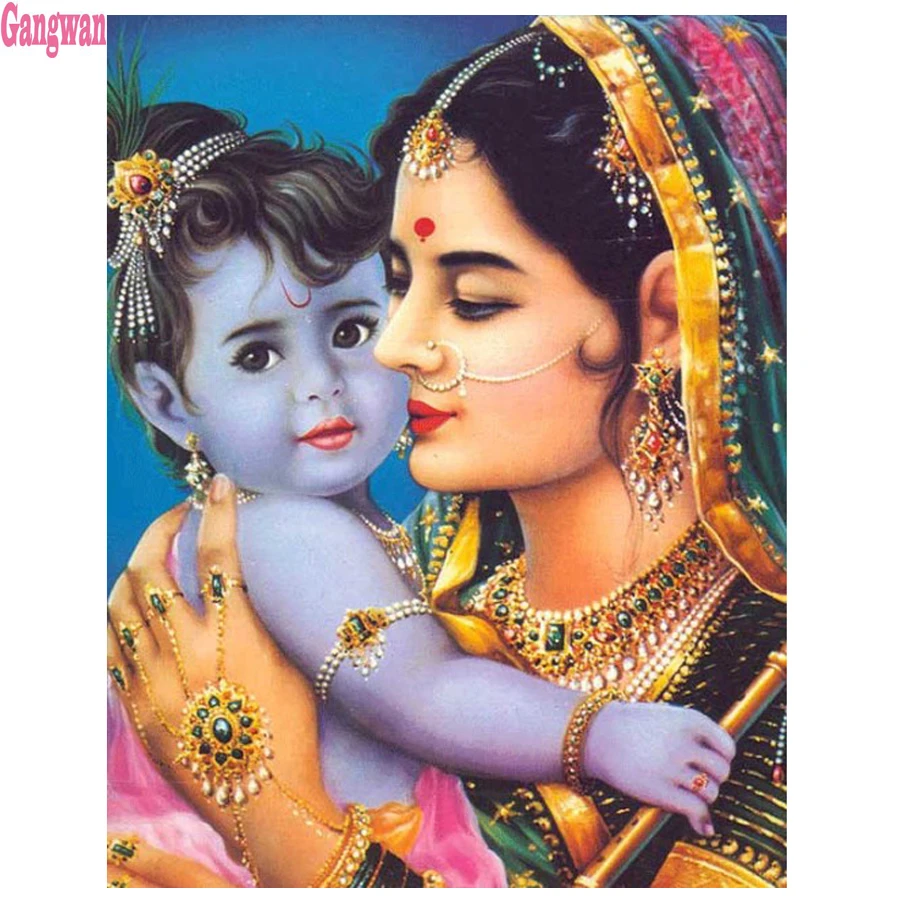 Needlework Diamond Painting Indian Krishna And Yashoda Cross Stitch Embroidery Religion Icon Diamond Mosaic Home Decoration art
Needlework Diamond Painting Indian Krishna And Yashoda Cross Stitch Embroidery Religion Icon Diamond Mosaic Home Decoration art