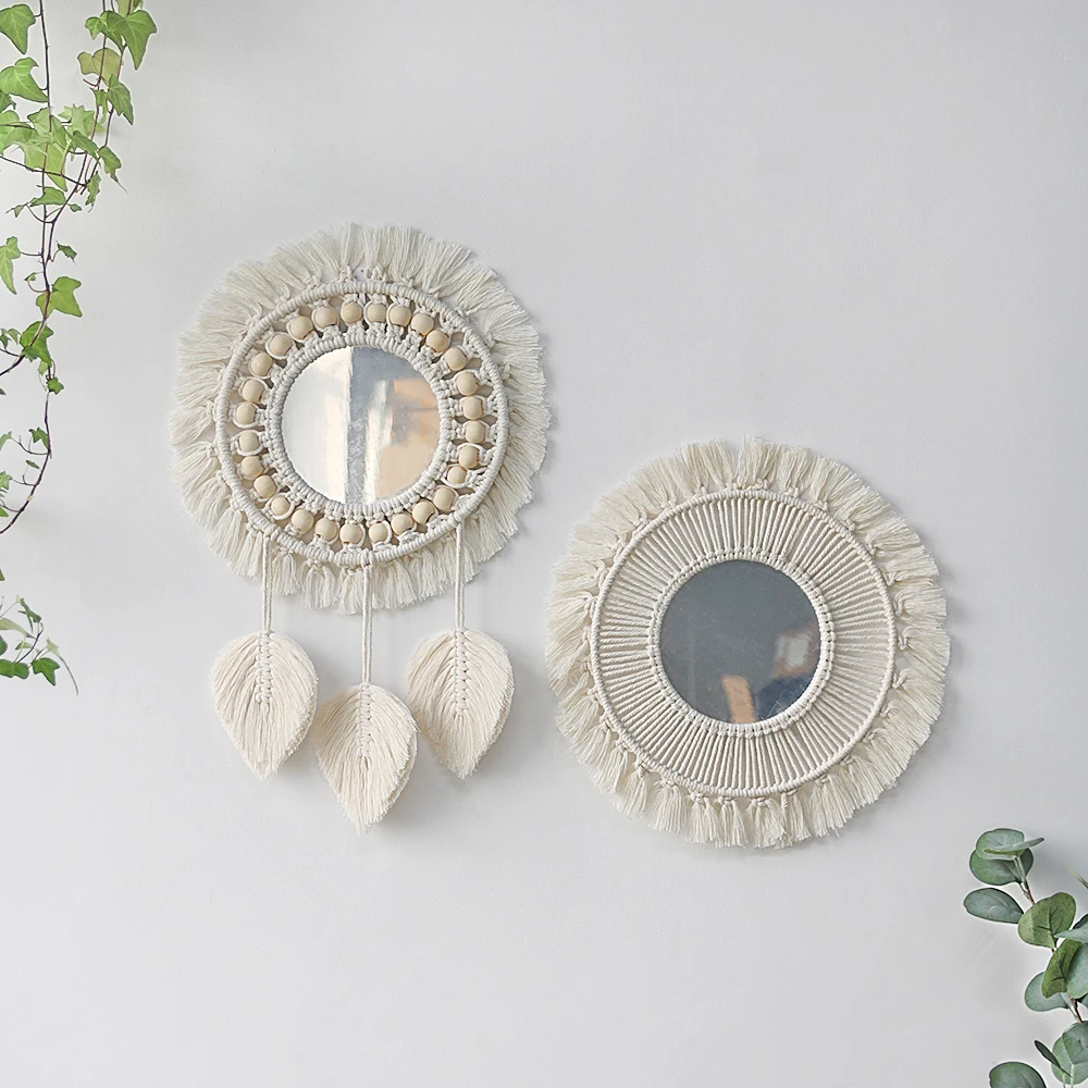 Hand-woven tapestry mirror round lace mirror decorative wall mirror home decoration wall hanging living room decoration bedroom
Hand-woven tapestry mirror round lace mirror decorative wall mirror home decoration wall hanging living room decoration bedroom