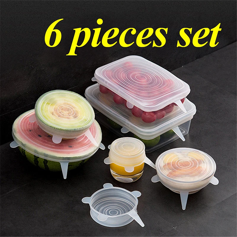 6pcs Hot Sale Silicone Food Wrap Stretch Vacuum Seal Cover Food Wrap Kitchen Organization Food Fresh Keeping Sealed Lids
6pcs Hot Sale Silicone Food Wrap Stretch Vacuum Seal Cover Food Wrap Kitchen Organization Food Fresh Keeping Sealed Lids