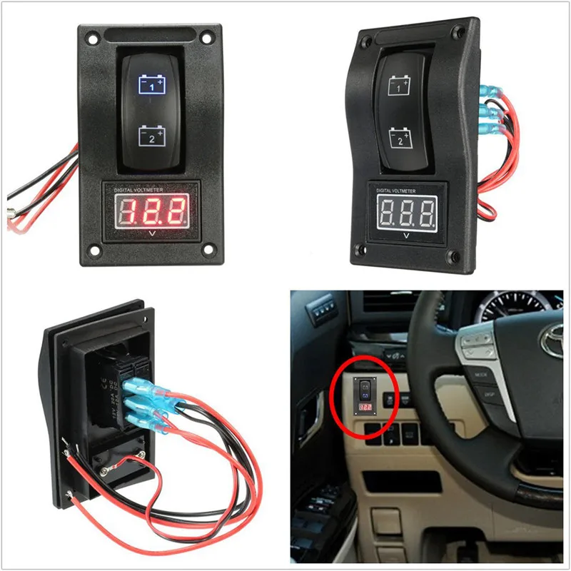 Горячая 12-24V светодиодный двойной батареи тестовая панель Кулисный