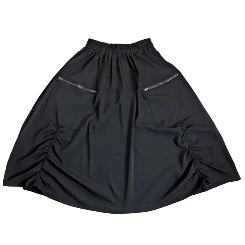 XITAO Black Skirt Summer New Women Zippers Splicing Pocket Shirring Pleated Simplicity Elastic Waist Women All-match WMD0398
XITAO Black Skirt Summer New Women Zippers Splicing Pocket Shirring Pleated Simplicity Elastic Waist Women All-match WMD0398