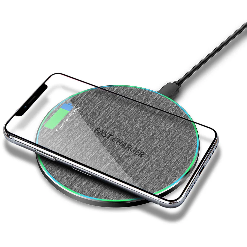 Быстрая зарядка 10 Вт Qi Беспроводное зарядное устройство для iPhone 8 x xs mx xr Quick Charge 3 0