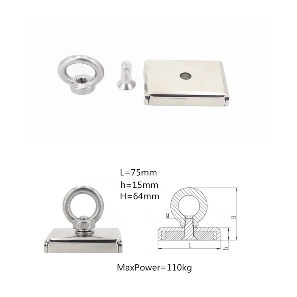 L75xH15mm Strong Neodymium Magnet Double side Search magnet hook super power Salvage Fishing magnetic Stell Cup holder
L75xH15mm Strong Neodymium Magnet Double side Search magnet hook super power Salvage Fishing magnetic Stell Cup holder