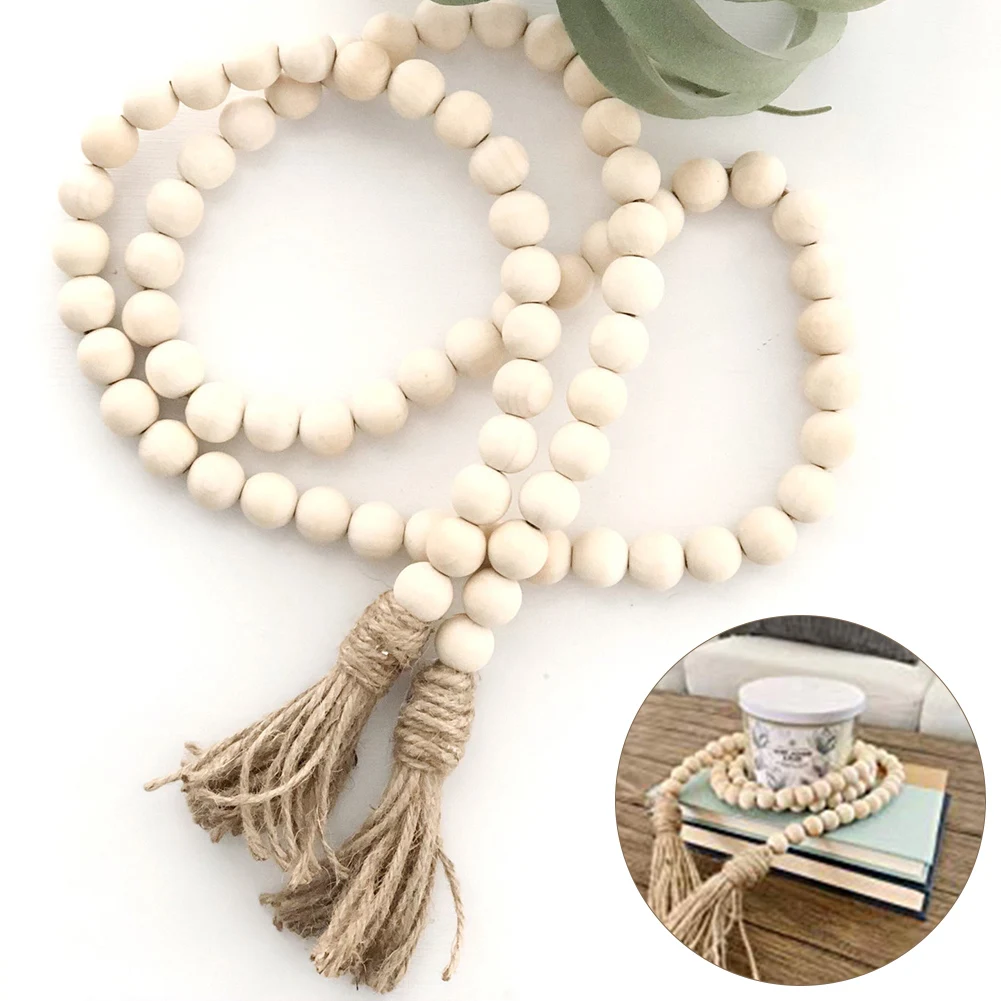 European Wood Bead Garland with Tassels Farmhouse Beads Rustic Country Decor Kid Room Wall Hanging Ornament Home Decor
European Wood Bead Garland with Tassels Farmhouse Beads Rustic Country Decor Kid Room Wall Hanging Ornament Home Decor