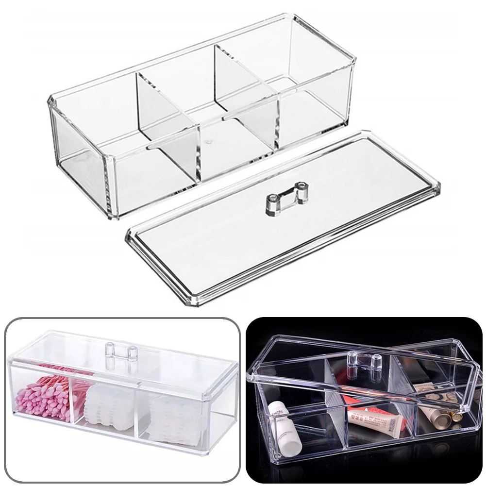 Acrylic Cotton Swab Holder Storage Box with Lid 3 Compartmens Crystal Clear Makeup Cotton Pad Cosmetcis Organizer Case
Acrylic Cotton Swab Holder Storage Box with Lid 3 Compartmens Crystal Clear Makeup Cotton Pad Cosmetcis Organizer Case
