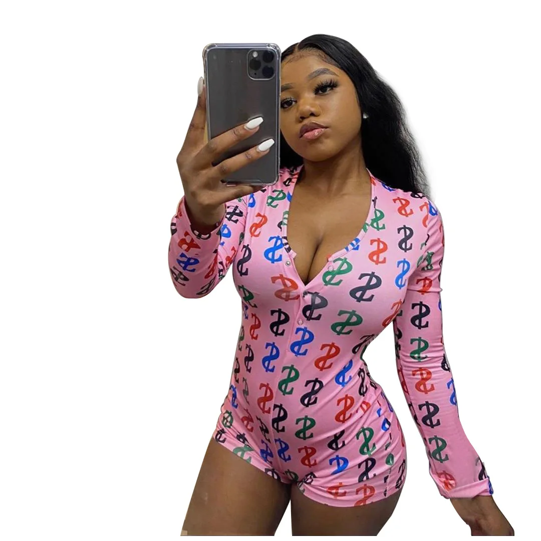 Women Activewear Dollar Print Button Long Sleeve Sexy Club Party Shorts Bodycon Bodysuit Sportwear Playsuit Rompers Streetwear
Women Activewear Dollar Print Button Long Sleeve Sexy Club Party Shorts Bodycon Bodysuit Sportwear Playsuit Rompers Streetwear