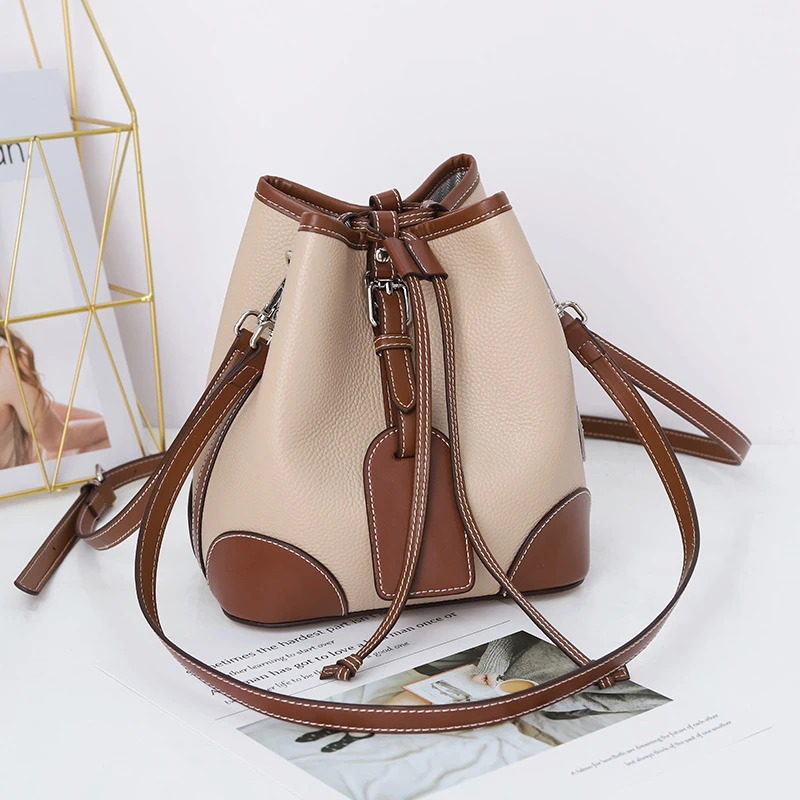 Burminsa Drawstring Bucket Genuine Leather Crossbody Shoulder Bags For Women Designer Brand Patchwork Ladies Purses And Handbags
Burminsa Drawstring Bucket Genuine Leather Crossbody Shoulder Bags For Women Designer Brand Patchwork Ladies Purses And Handbags