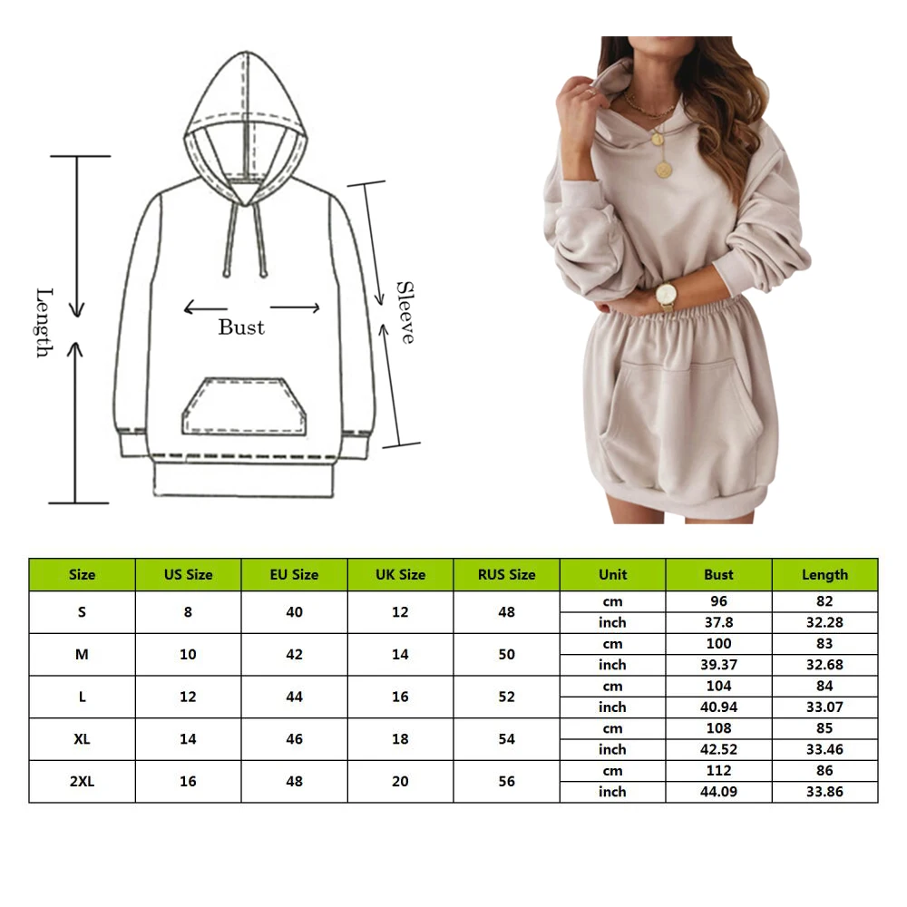 Hoodie Women Sweatshirt Dress Elastic Waist Solid Long Sleeve Pocket Hooded Pullover Women Jumper Pullover 2020 New Fashion
Hoodie Women Sweatshirt Dress Elastic Waist Solid Long Sleeve Pocket Hooded Pullover Women Jumper Pullover 2020 New Fashion