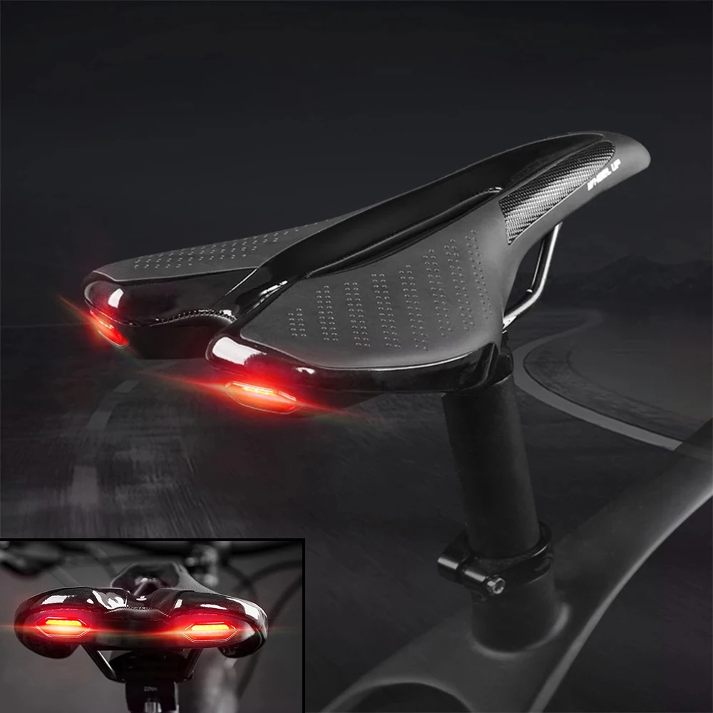 MTB Bicycle Seat Road Bike Saddle With Warning Taillight USB Charging Mountain Cycling Racing PU Breathable Soft Seat Cushion
MTB Bicycle Seat Road Bike Saddle With Warning Taillight USB Charging Mountain Cycling Racing PU Breathable Soft Seat Cushion