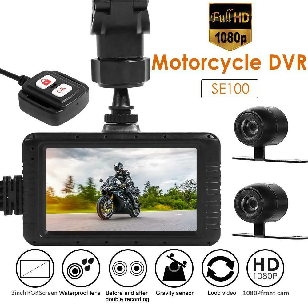 Dashcam Motorcycle DVR Driving Camcorder Full HD 1080P Camera 3.0 \" Front & RearDual Lens View Camera
Dashcam Motorcycle DVR Driving Camcorder Full HD 1080P Camera 3.0 \" Front & RearDual Lens View Camera