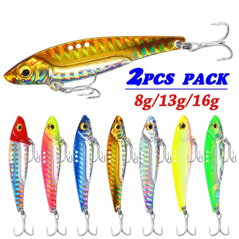 2PCS VIB Iron Plate Fish Fishing Lures Laser Sequins Sinking Bait Artificial Hard Swimbait Fish Lures Fishing Tackle
2PCS VIB Iron Plate Fish Fishing Lures Laser Sequins Sinking Bait Artificial Hard Swimbait Fish Lures Fishing Tackle