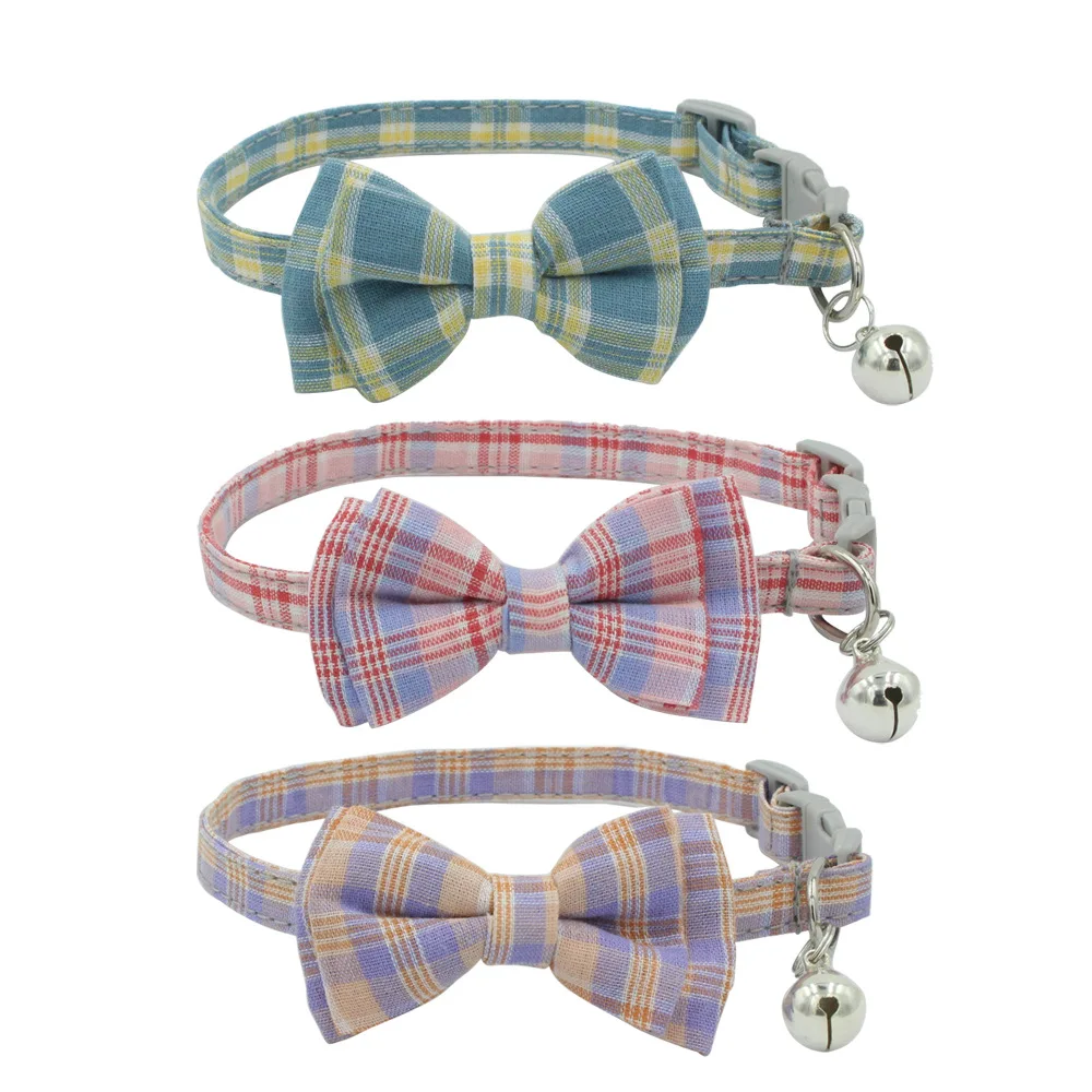 Adjustable Plaid Cat Collar Safety Breakaway with Cute Bow Tie and Bell for Kitty and Some Puppies Buckle Strap
Adjustable Plaid Cat Collar Safety Breakaway with Cute Bow Tie and Bell for Kitty and Some Puppies Buckle Strap