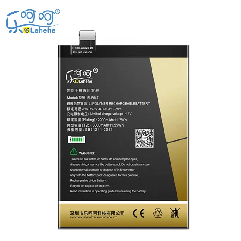 Original LEHEHE Battery for OPPO A79 BLP647 3000mAh Smartphone Replacement Batteries with Tools Gifts
Original LEHEHE Battery for OPPO A79 BLP647 3000mAh Smartphone Replacement Batteries with Tools Gifts