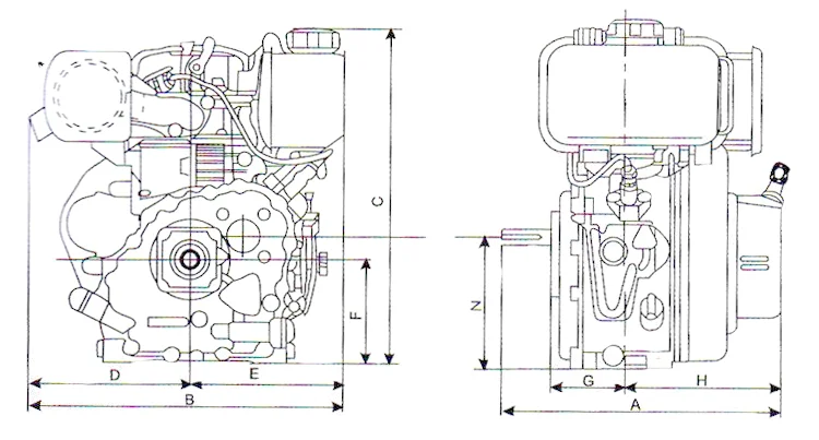 Недорогие малогабаритные 4HP 8HP машинные двигатели Yuchai для рисовального станка -