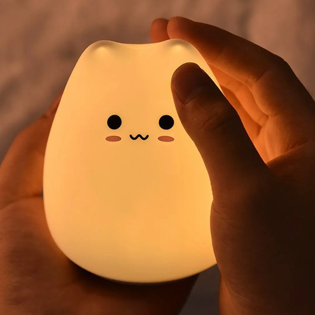 LED Night Lamp Touch Sensor Cat Silicone Animal Light Colorful Child Holiday Gift Sleepping Creative Bedroom Desktop Decor Lamp
LED Night Lamp Touch Sensor Cat Silicone Animal Light Colorful Child Holiday Gift Sleepping Creative Bedroom Desktop Decor Lamp