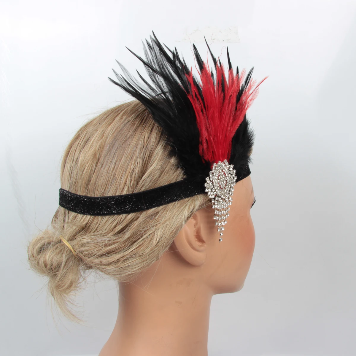 Gatsby Hair Accessories Crystal Rhinestone For Costume Party Black Feather Hair Bands For Women Factory Sales Handmade
Gatsby Hair Accessories Crystal Rhinestone For Costume Party Black Feather Hair Bands For Women Factory Sales Handmade