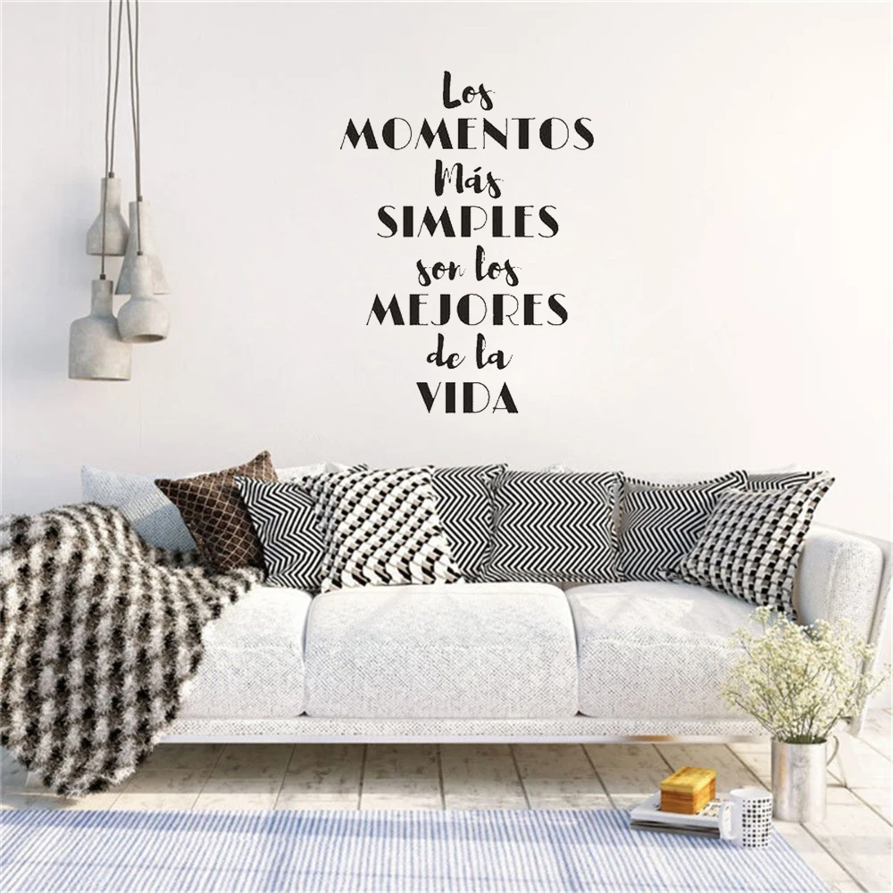 Spanish Quotes Wall Stickers Los Momentos Mas Wall Decals Home Decor For Living Room Bedroom Vinyl Mural RU4018
Spanish Quotes Wall Stickers Los Momentos Mas Wall Decals Home Decor For Living Room Bedroom Vinyl Mural RU4018