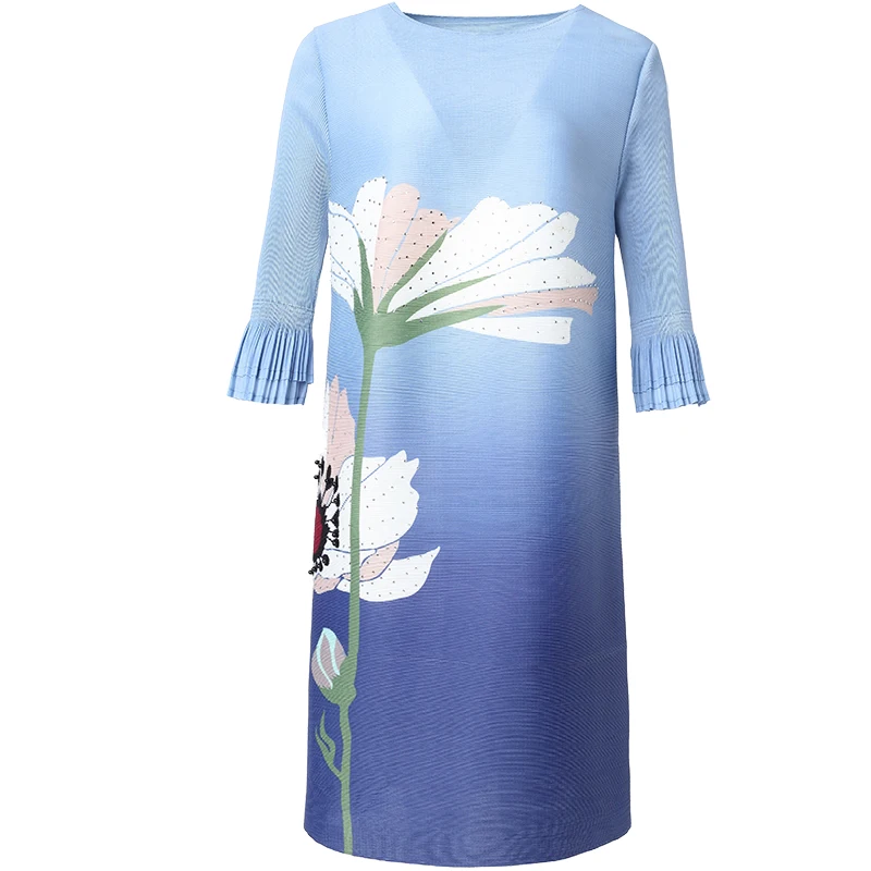 Plus Size Dress Loose Miyak Pleated High Quality Ladies Large Size Women's Clothing 2020 Spring Summer Print Round Neck A-Line
Plus Size Dress Loose Miyak Pleated High Quality Ladies Large Size Women's Clothing 2020 Spring Summer Print Round Neck A-Line