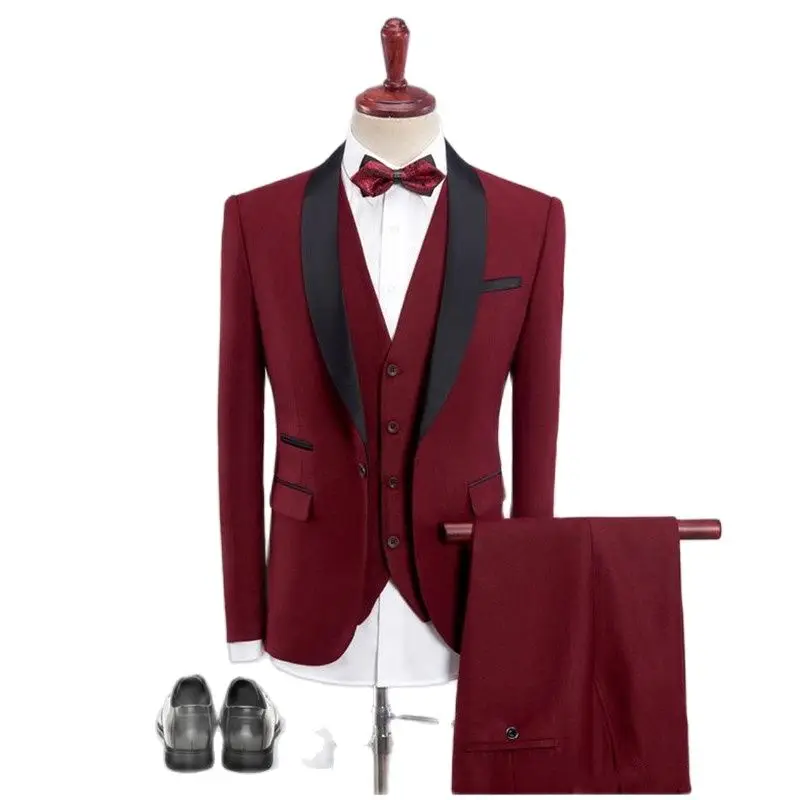 MyLoddy Men's Suits Groom Tuxedo Wedding Black Shawl Lapel Best Men Business Dinner Prom Blazer 3 Piece Of Suit(Coat+Vest+Pants)
MyLoddy Men's Suits Groom Tuxedo Wedding Black Shawl Lapel Best Men Business Dinner Prom Blazer 3 Piece Of Suit(Coat+Vest+Pants)