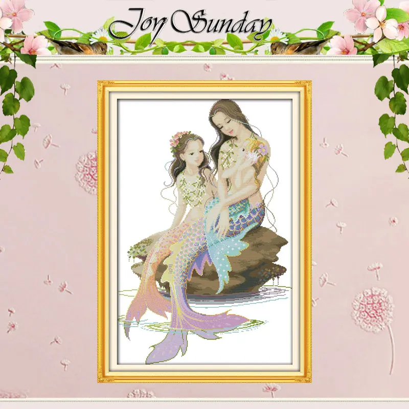The Mermaid and her Mother Counted Cross Stitch DIY 11 14CT Cross Stitch Set Chinese Cross-stitch Kits Embroidery Needlework
The Mermaid and her Mother Counted Cross Stitch DIY 11 14CT Cross Stitch Set Chinese Cross-stitch Kits Embroidery Needlework