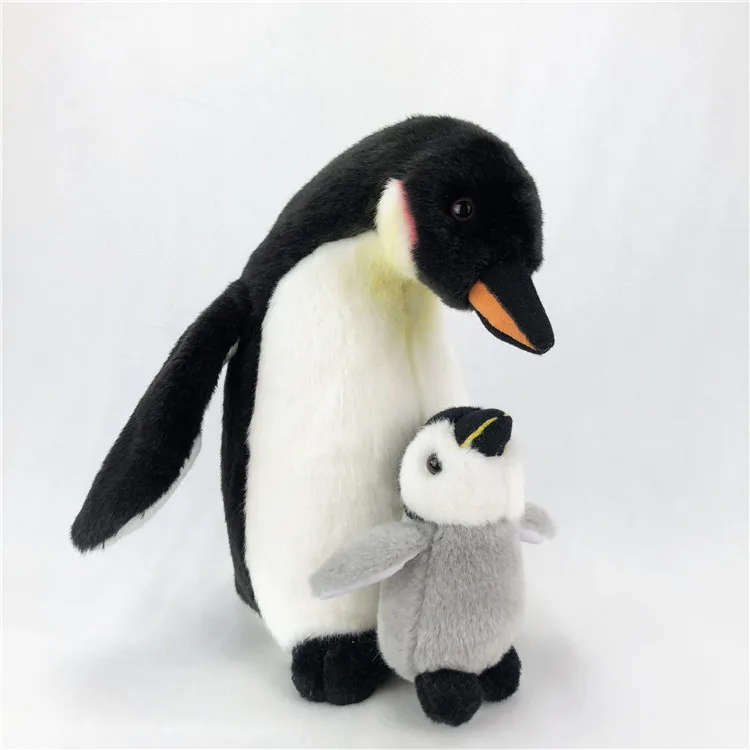 

[Забавный] зоопарк 28 см, имитация реалистичной мамы, пингвина и малыша, пингвин, плюшевая игрушка, мягкие набивные животные, кукла, подарок для детей на день рождения