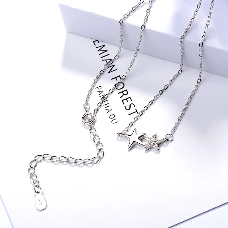 Star Necklace S925 Silver Simple Pentagram Star Pendant Female Sweater Chain Beads Women 925 TRENDY
Star Necklace S925 Silver Simple Pentagram Star Pendant Female Sweater Chain Beads Women 925 TRENDY