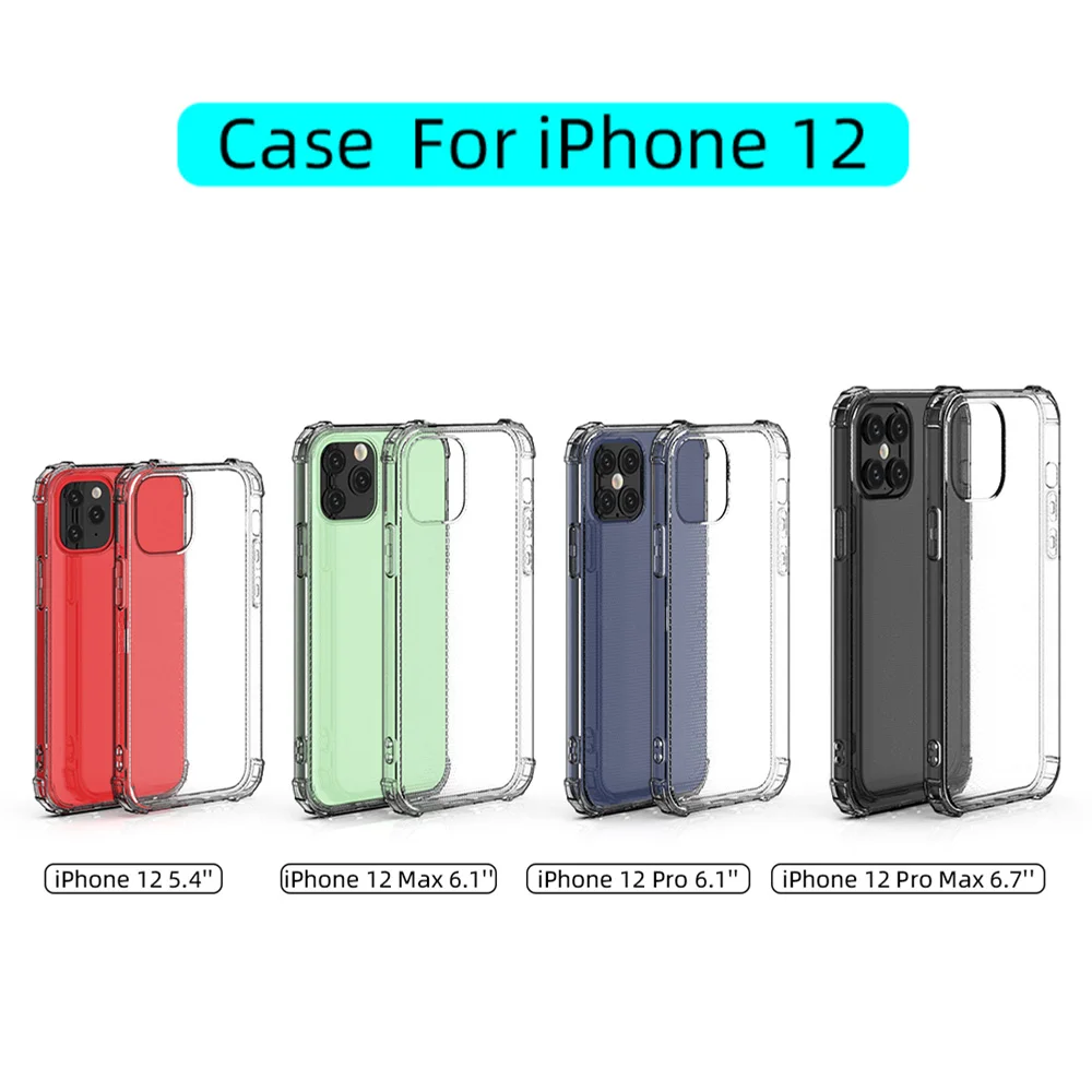 Transparent Protective Phone Case For iPhone 11/11 Pro/11 Pro Max/12 Pro Max/12 Pro/12/12 mini TPU Sturdy Shockproof Phone Cover
Transparent Protective Phone Case For iPhone 11/11 Pro/11 Pro Max/12 Pro Max/12 Pro/12/12 mini TPU Sturdy Shockproof Phone Cover